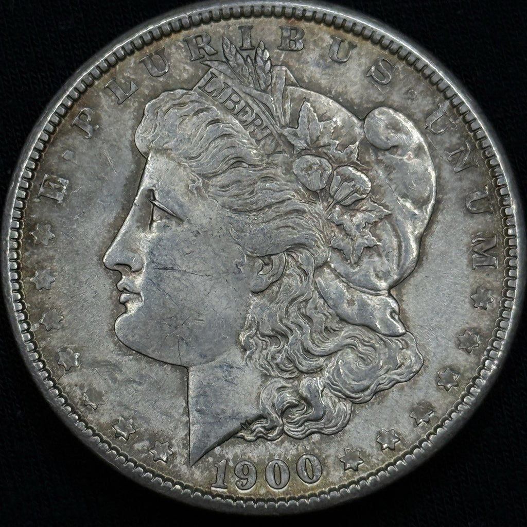 1900 Morgan Silver Dollar Raw About Uncirculated Slider Nice Original Toned