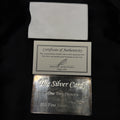 1 oz .999 Fine Silver Bar Pyromet The Silver Card Bar Sleeve 2020 COA