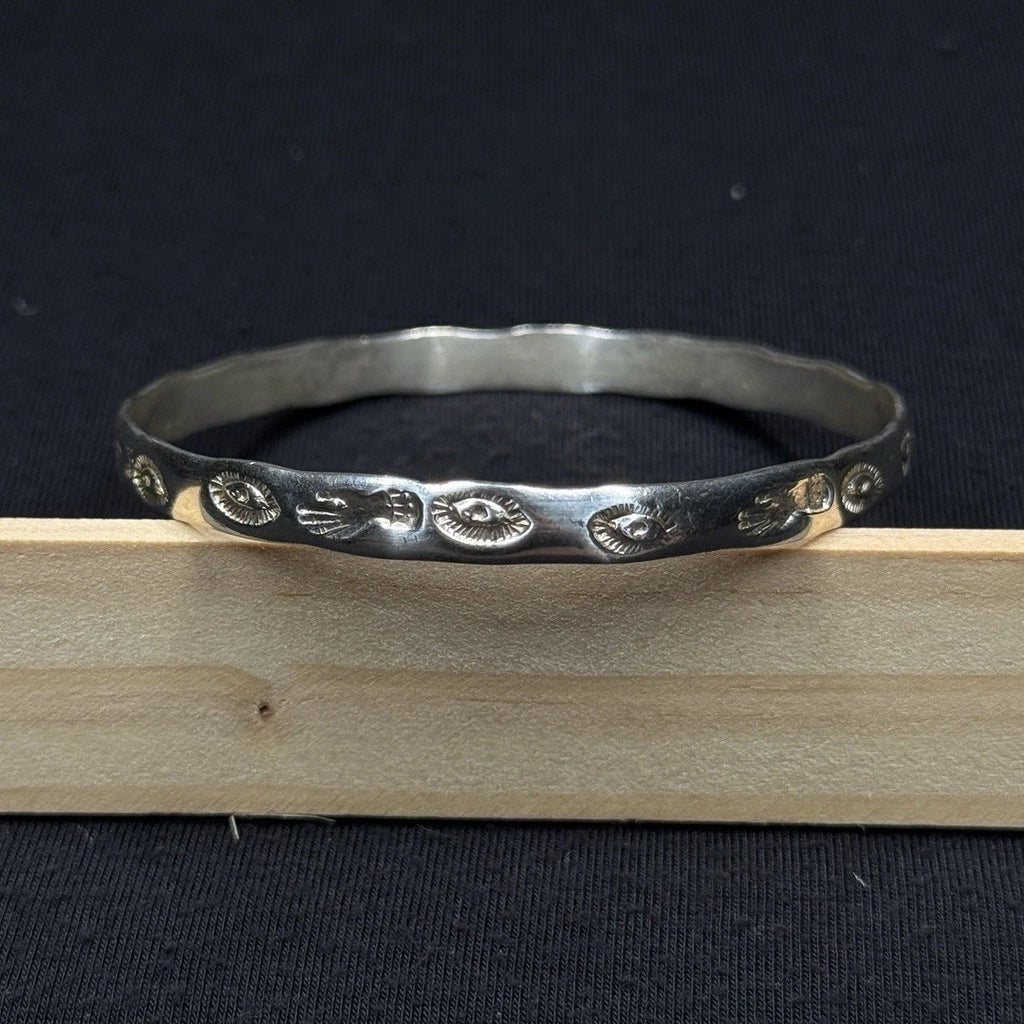 Estate Sterling Silver Mexico Story Teller Bengal Bracelet  925 Taxco
