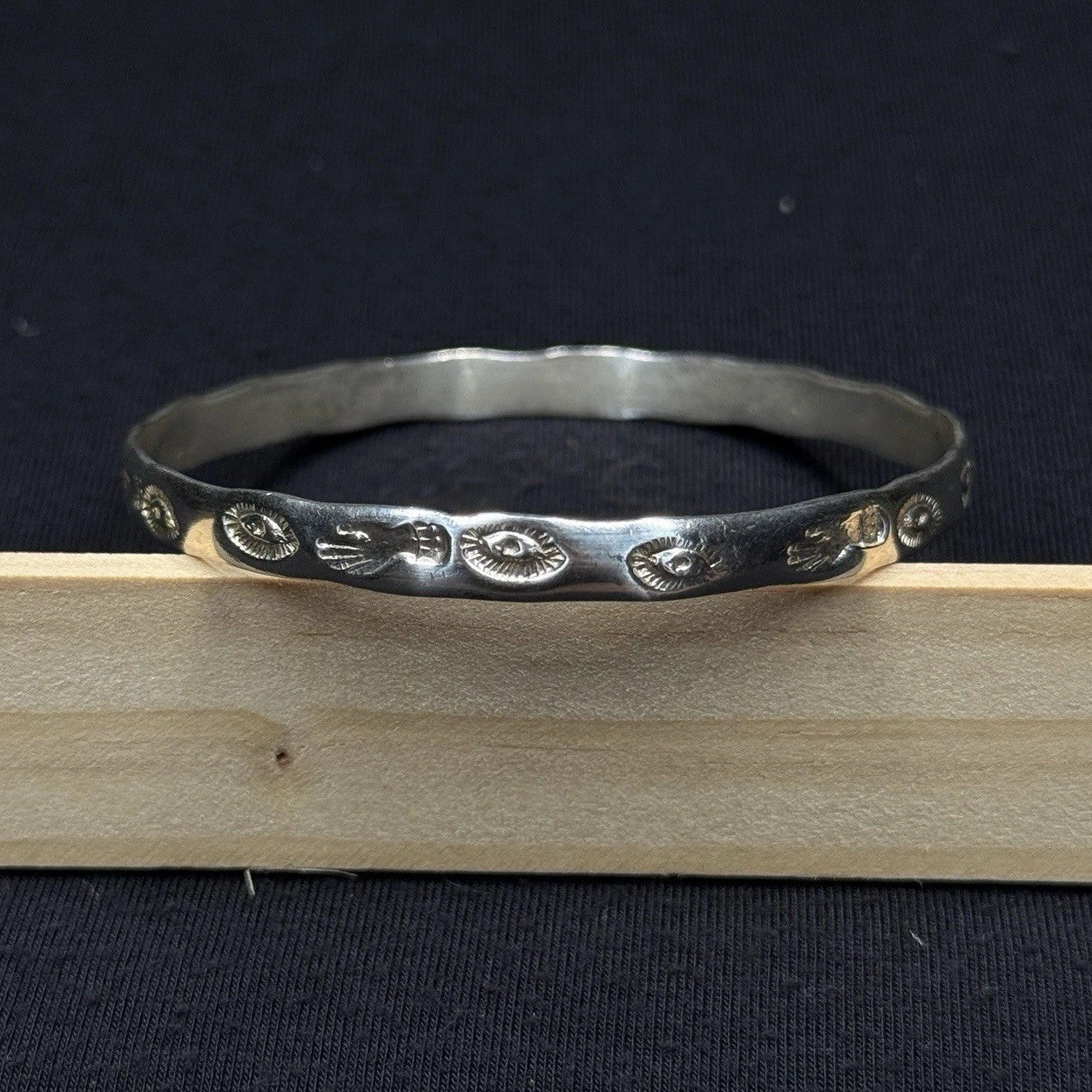 Estate Sterling Silver Mexico Story Teller Bengal Bracelet  925 Taxco