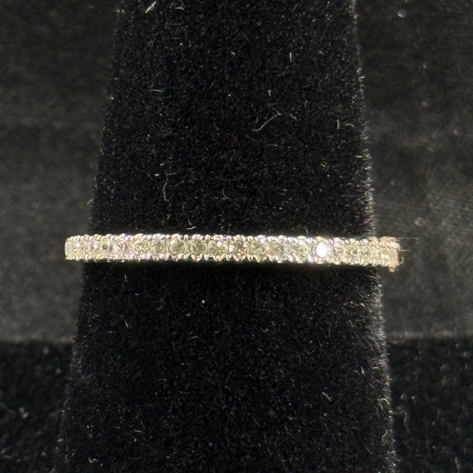 Estate Sterling Silver Eternity Band CZ Size 7 925