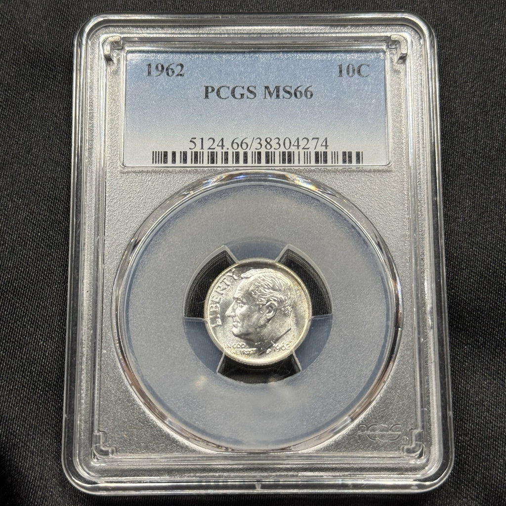 1962 Roosevelt Dime MS66 PCGS Gem Brilliant Uncirculated Silver