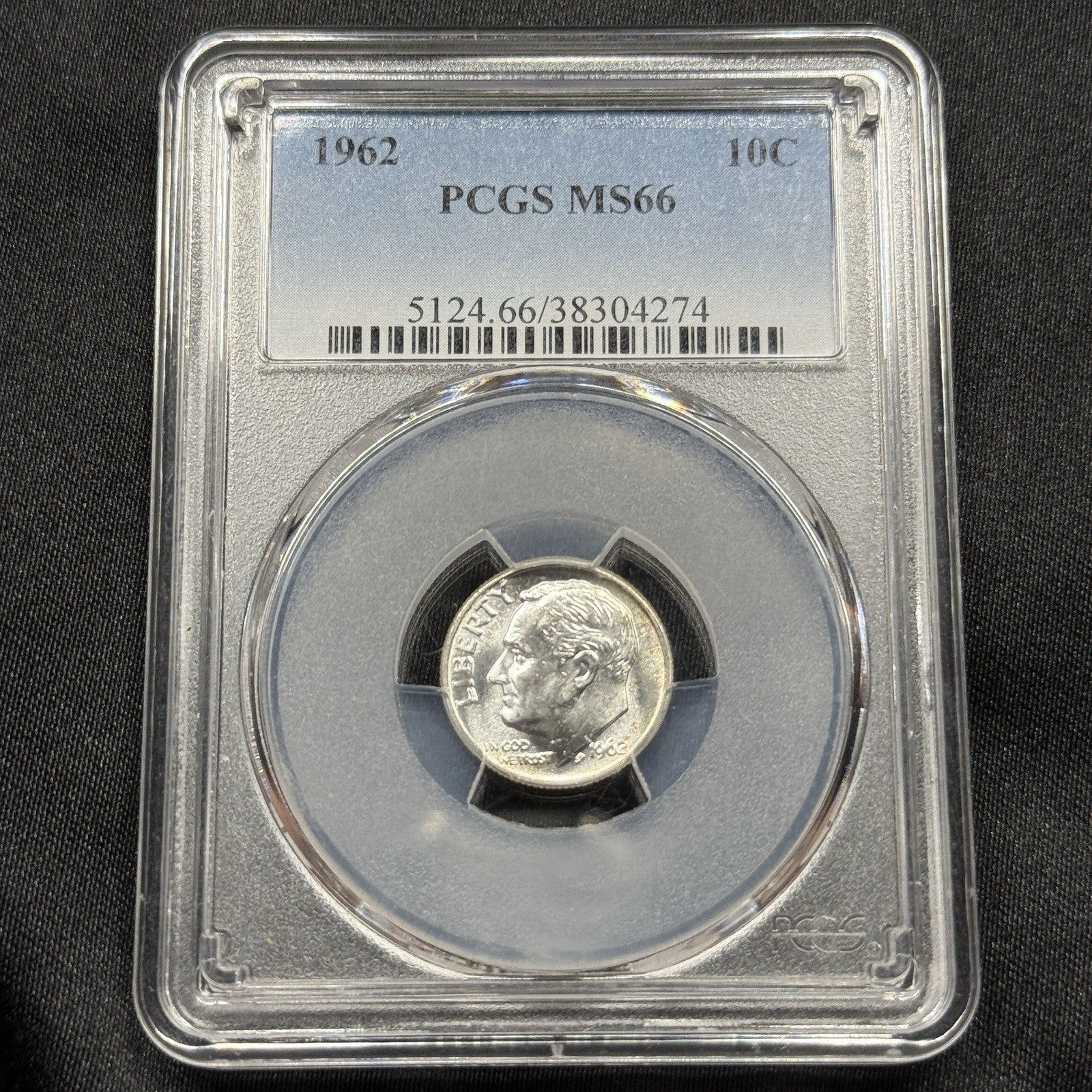 1962 Roosevelt Dime MS66 PCGS Gem Brilliant Uncirculated Silver