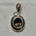VINTAGE STERLING SILVER SMOKY QUARTZ MILOR ITALY Pendant
