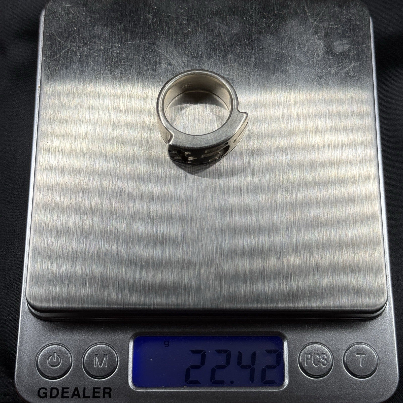 Estate Sterling Silver Ring Japanese Thick Heavy Band Size 8 22.4g 925
