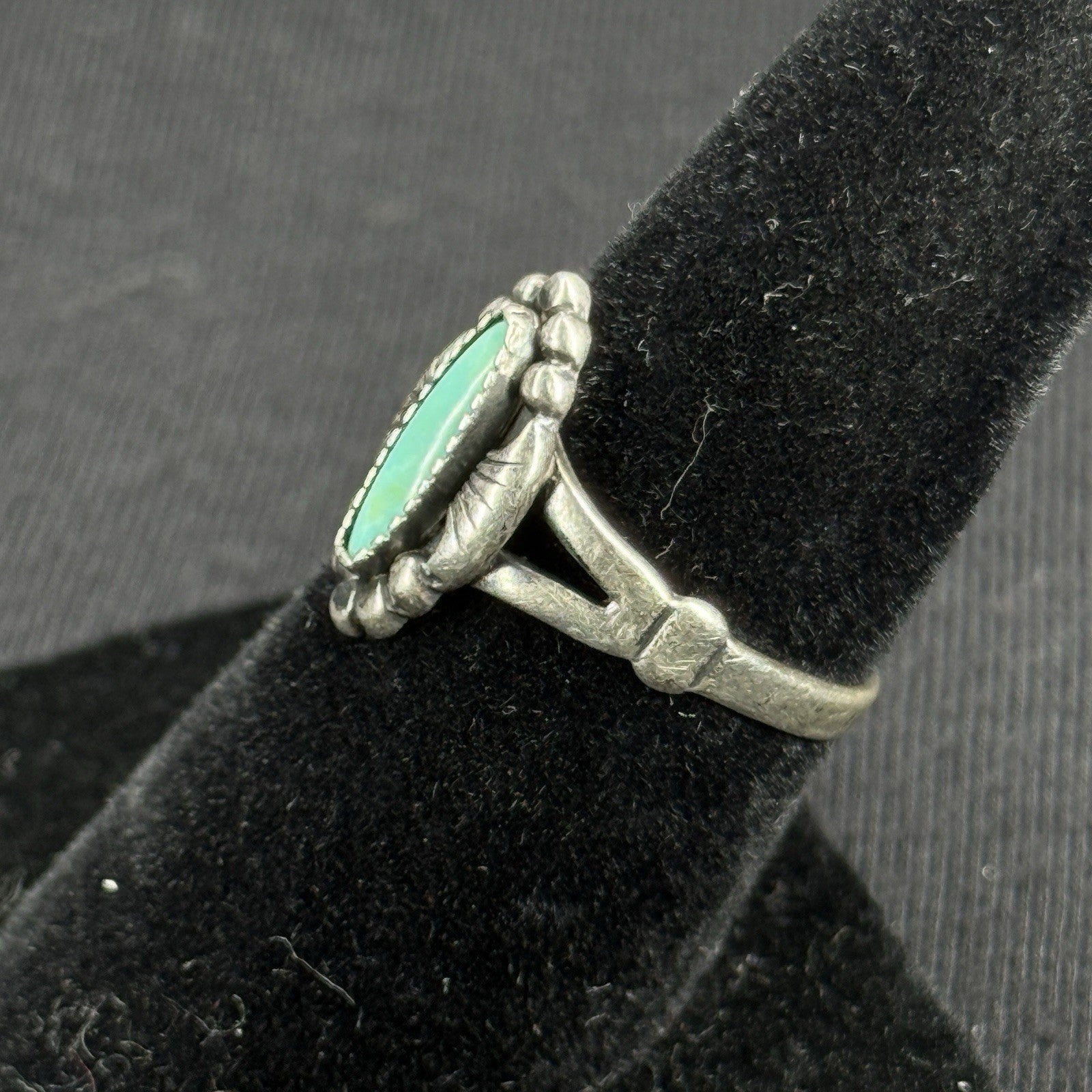 Native Bell Trading Post Turquoise Sterling Silver Ring Size 6 925