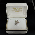 Vintage Black Hills South Dakota Gold Co Sterling Angel Pin Box And Paper