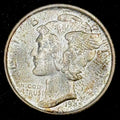 1945-S Mercury Dime Silver Uncirculated Gem Luster Original Toned