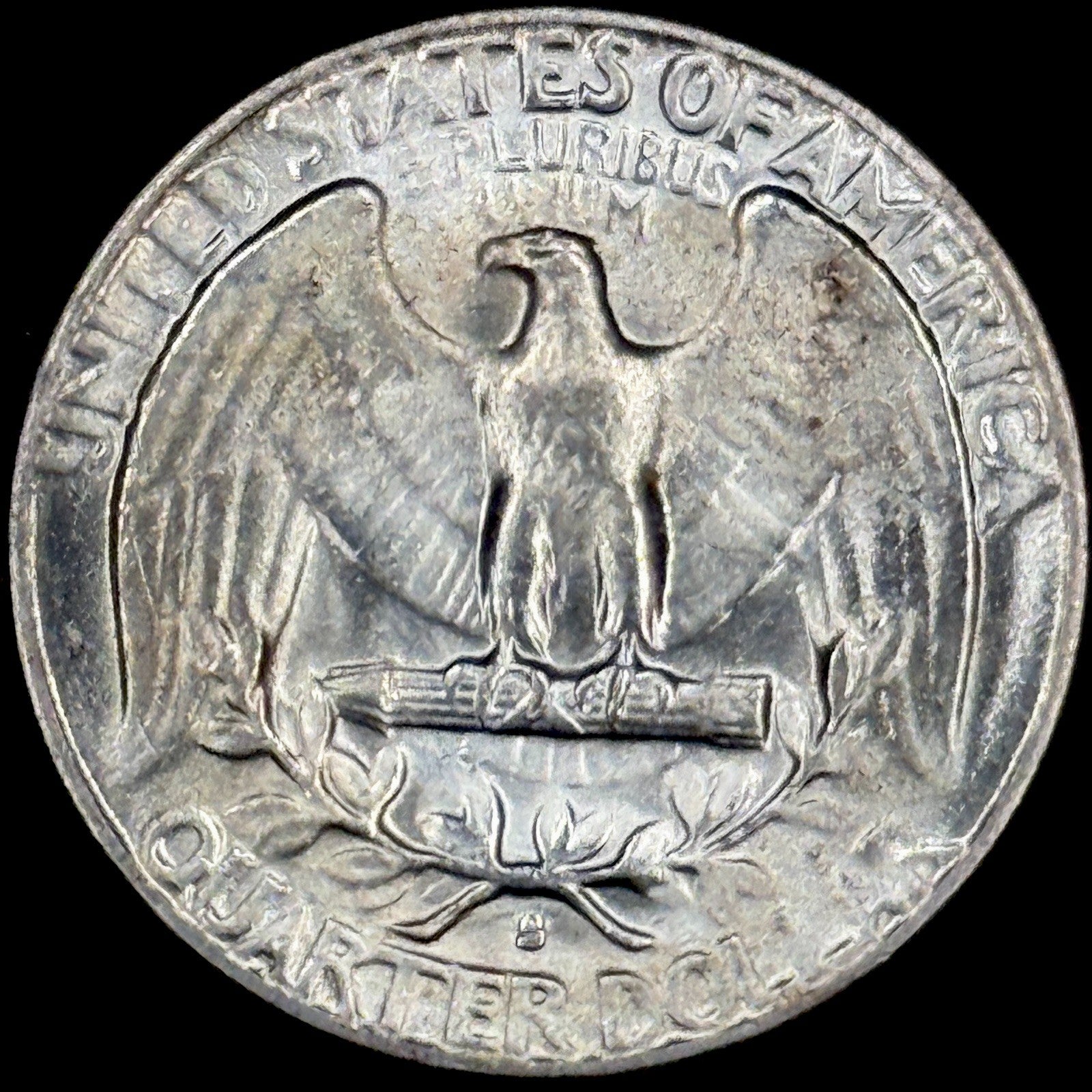 1954-S Washington Quarter Silver Uncirculated Toned Original Gem Luster