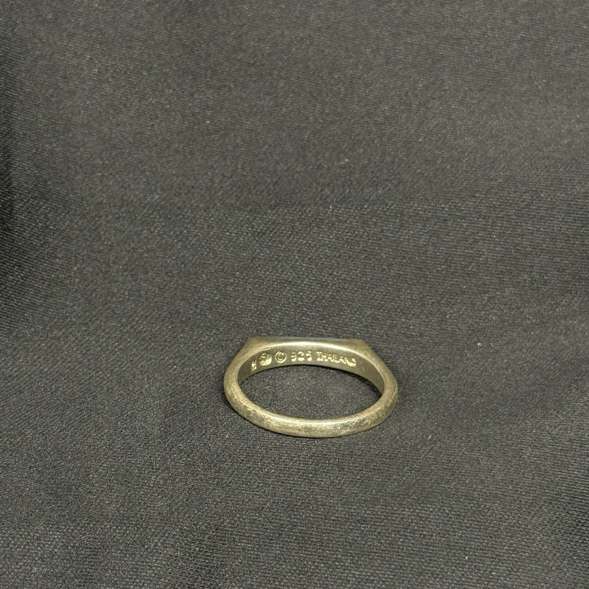 Estate Sterling Silver Mother Of Pearl Inlay Ring Band Size 6.75 925
