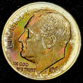 1964-D Roosevelt Dime Silver Uncirculated Monster Rainbow Toned Eye Appeal