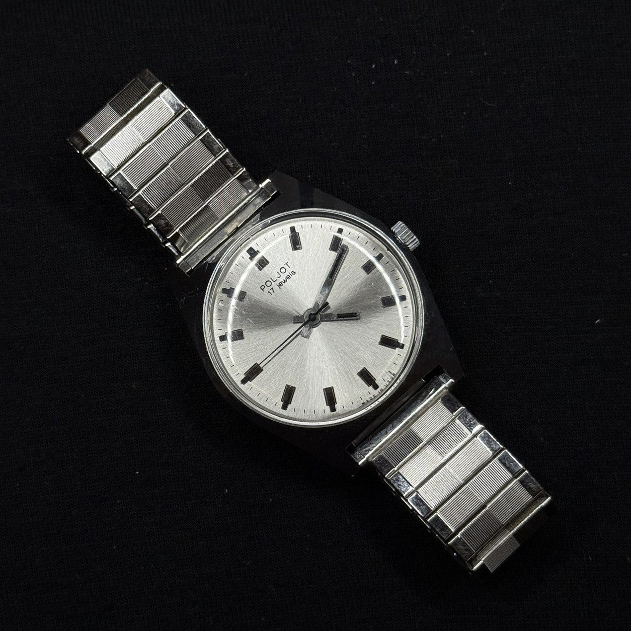 Vintage POLJOT Manual Wind Mens Watch Original RUNS USSR 17J Collector Condition