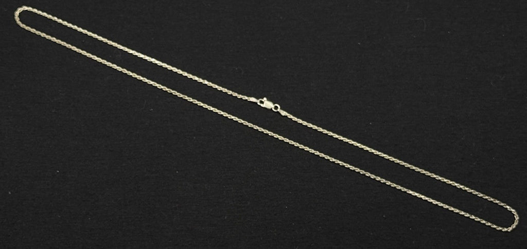 Estate Sterling Silver Rope Necklace Chain Vintage 925 7.2 Grams 23.5IN