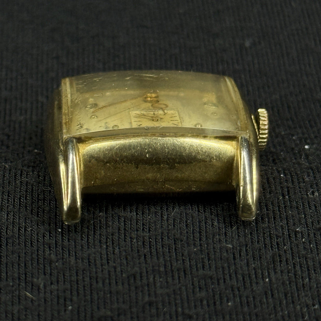 Vintage GF Longines 10k Gold Filled Tank Running Watch For Parts Repair 10L
