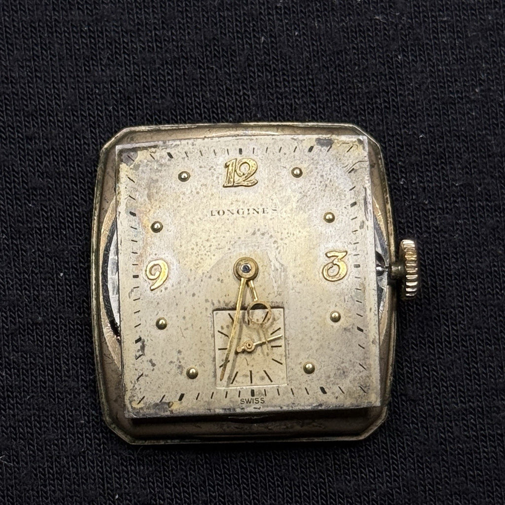 Vintage GF Longines 10k Gold Filled Tank Running Watch For Parts Repair 10L