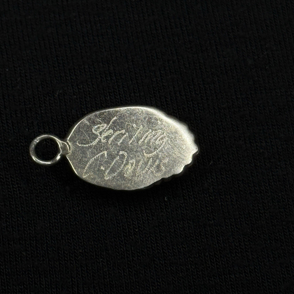 Native American Navajo Sterling Silver Turquoise Charm Pendant Earrings C.Davis