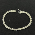 Estate Sterling Silver Tennis Bracelet Cluster 7 IN 925 UD