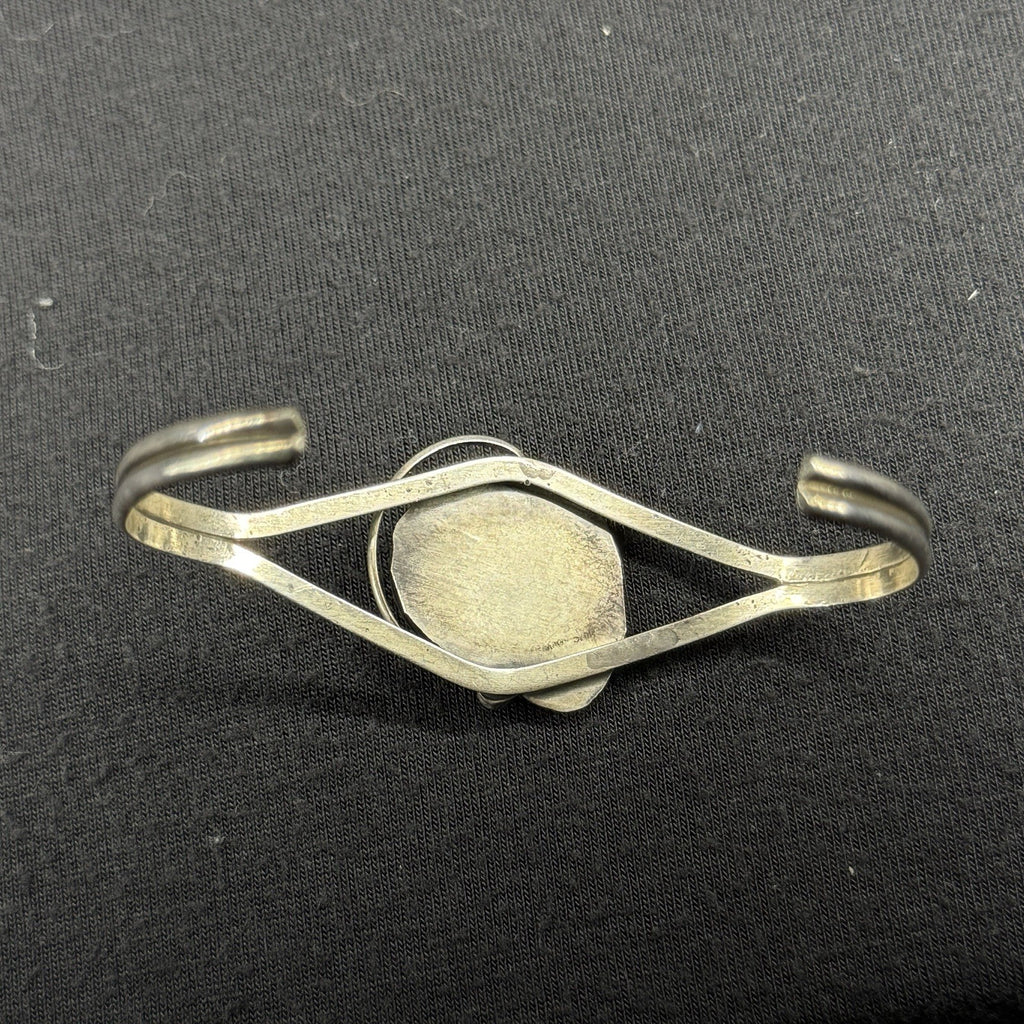 Native Sterling Silver Cuff Bracelet Navajo Turquoise 925