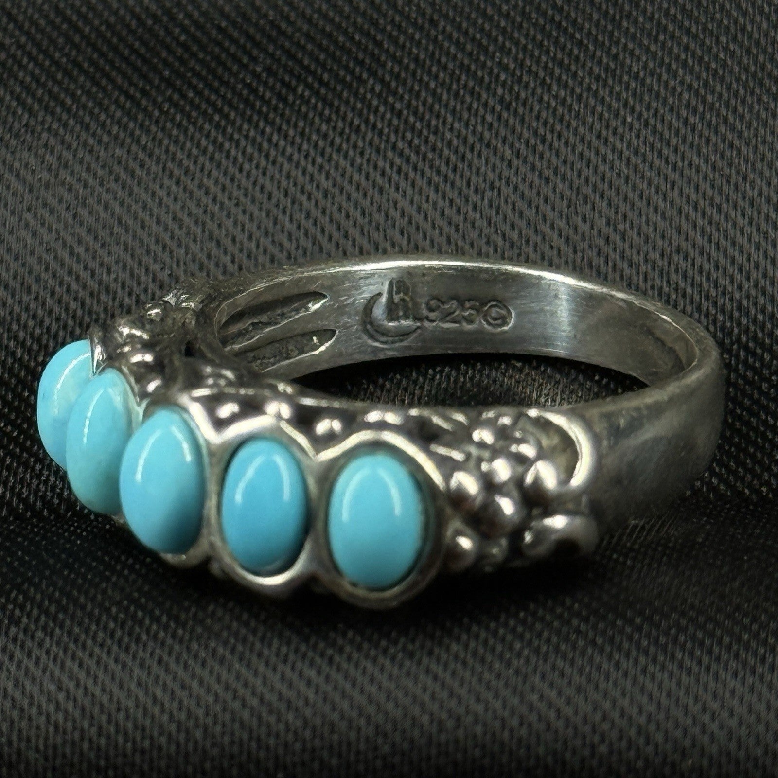 Estate Sterling Silver Ring Turquoise Carolyn Pollock Size 6 925
