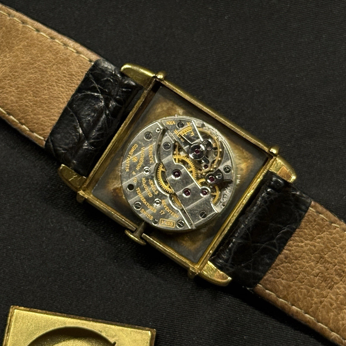 1950's Vacheron Constantin Tank 18K Gold cal. 458 Original Dial Hallmarked Case