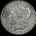 1879-S Morgan Silver Dollar Raw About Uncirculated Slider Nice Original Toned