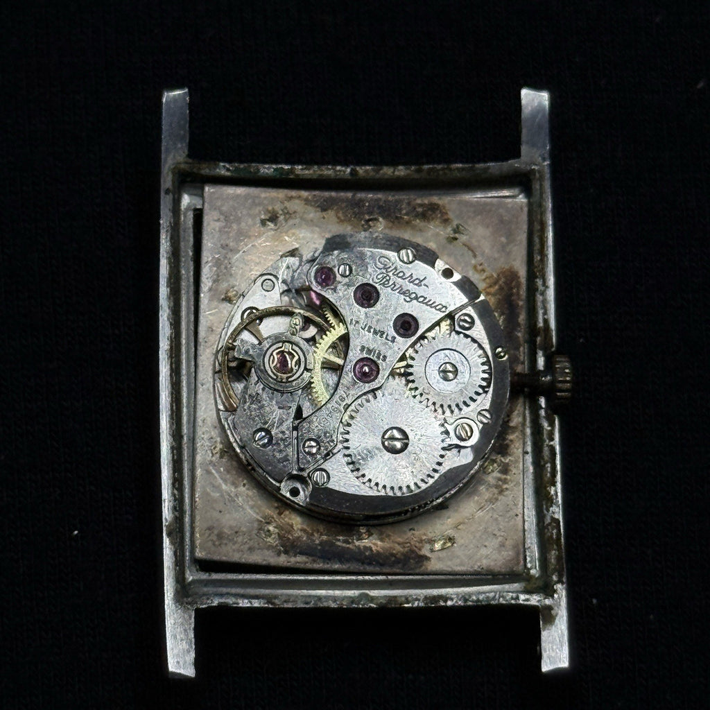 Vintage Girard Perregaux Tank Watch For Parts Repair 17J