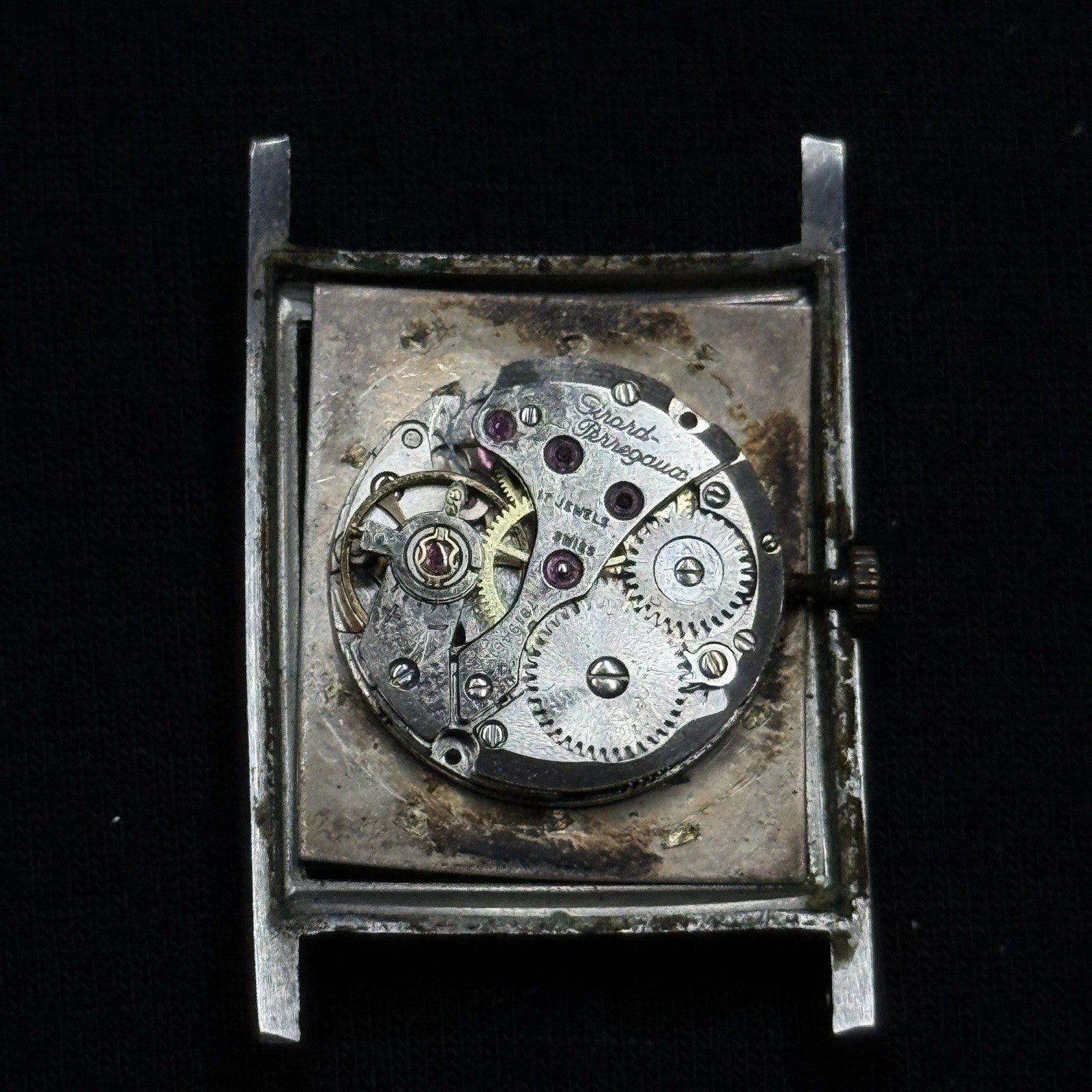 Vintage Girard Perregaux Tank Watch For Parts Repair 17J