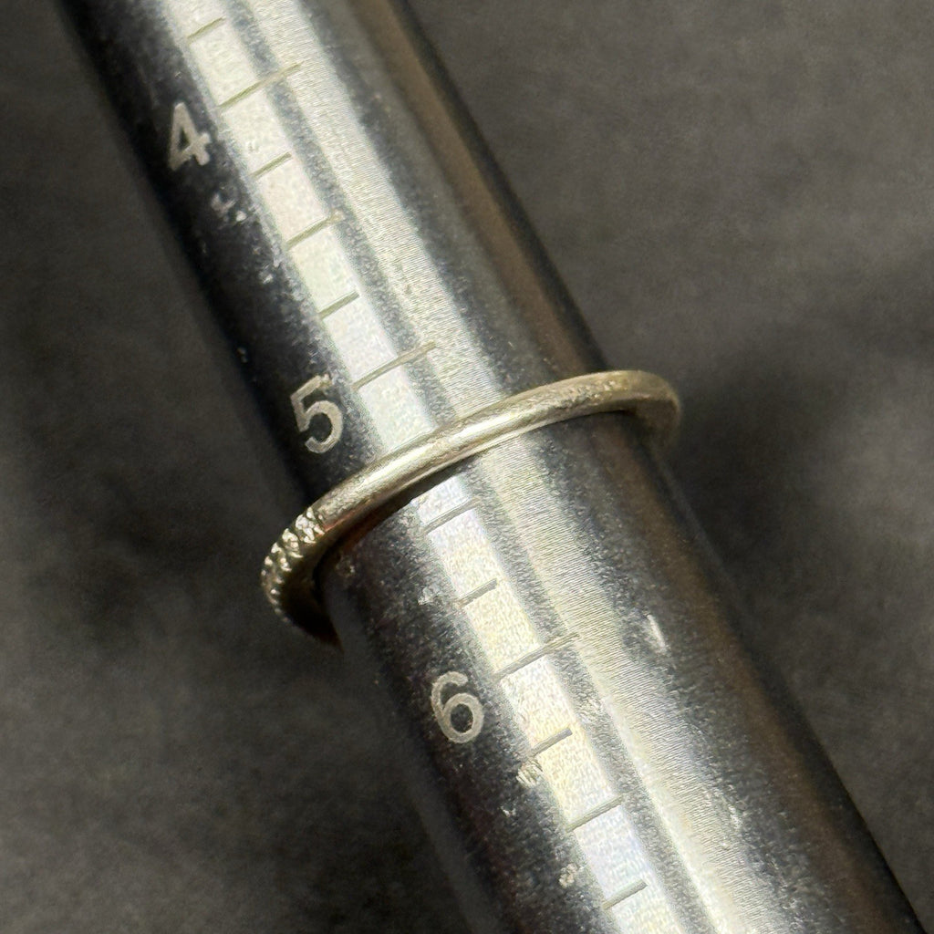 Estate Sterling Silver Ring Pandora Heart CZ SZ 5.25 925