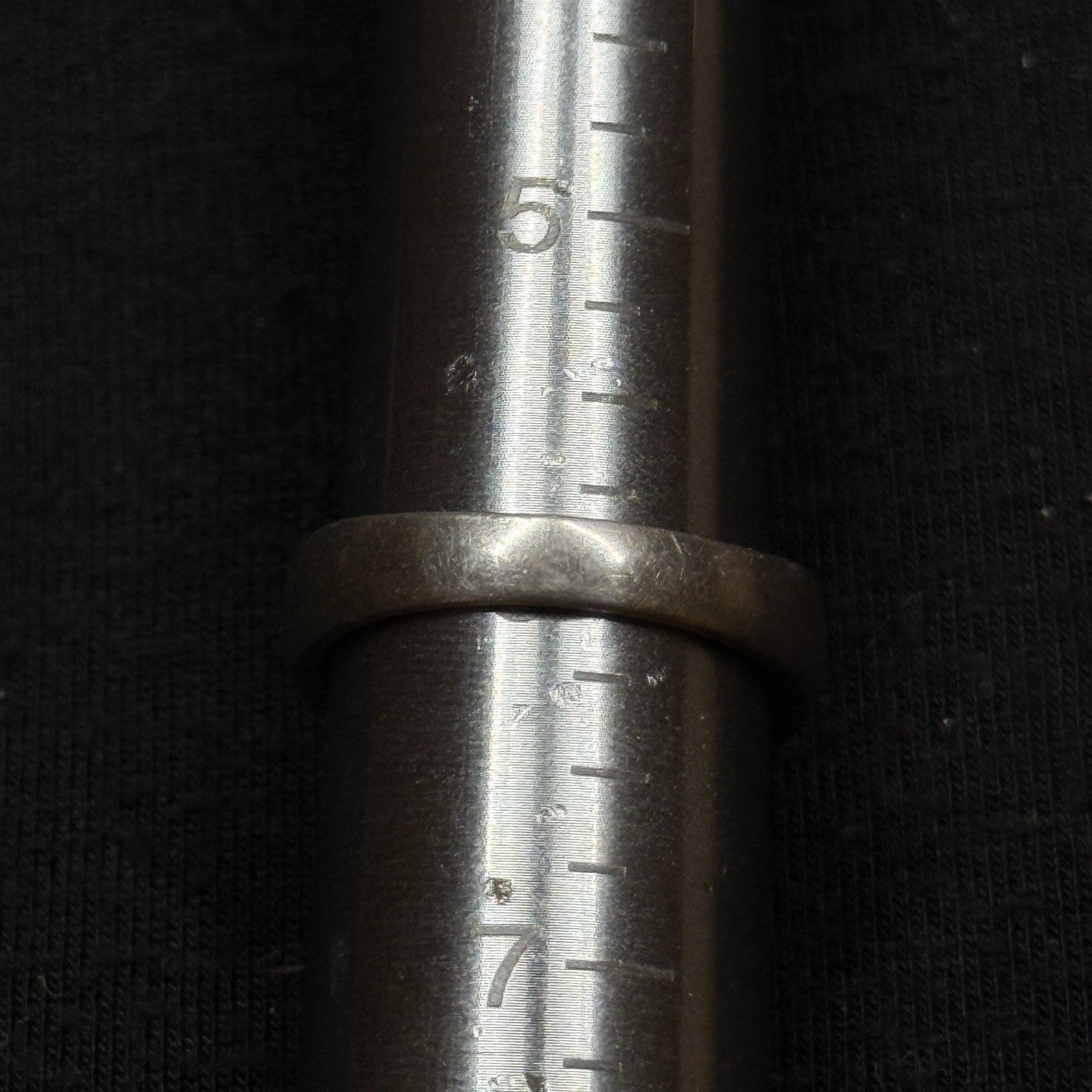 Estate Sterling Silver Stone Inlay CZ Ring Band Size 6 925