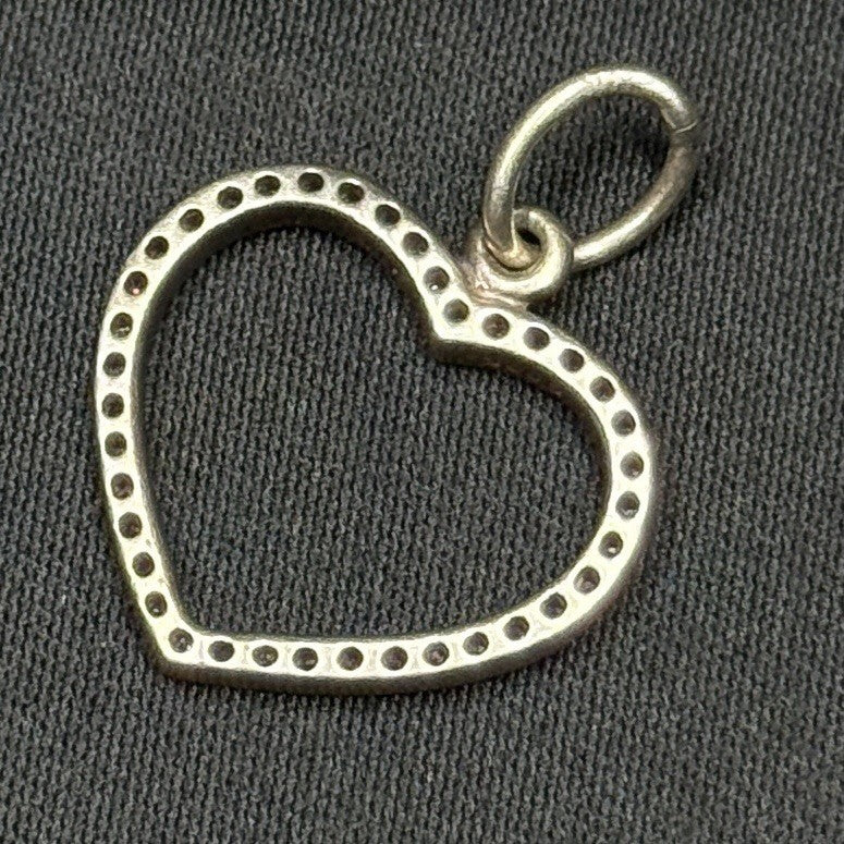 Estate Pandora Be My Valentine Heart Pendant Pink CZ Sterling Retired