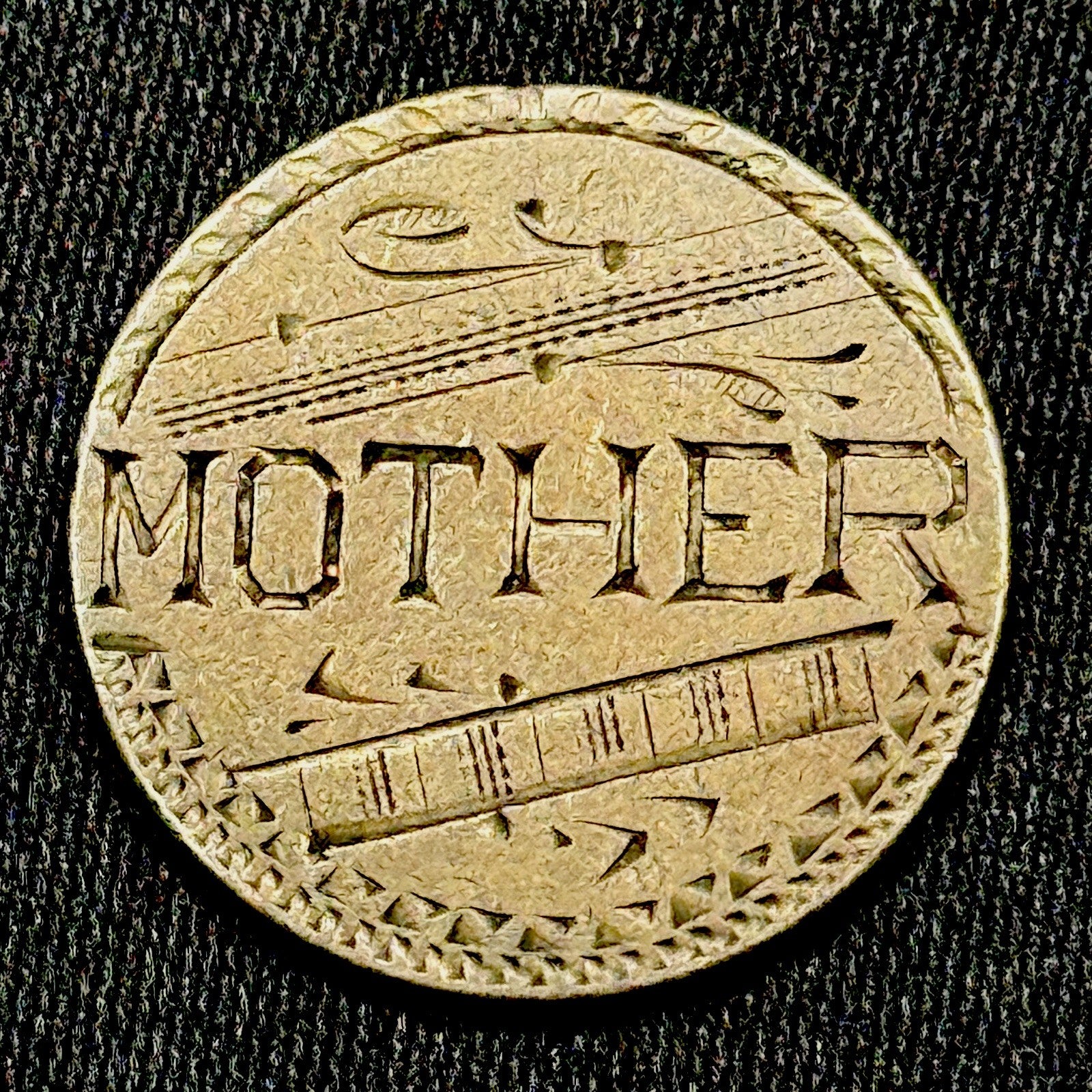 1889 Seated Liberty Dime Love Token Mother Engraved Silver 10c Nice Piece