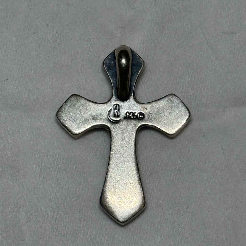 Carolyn Pollack Sterling Silver 925 Turquoise Cross Pendant