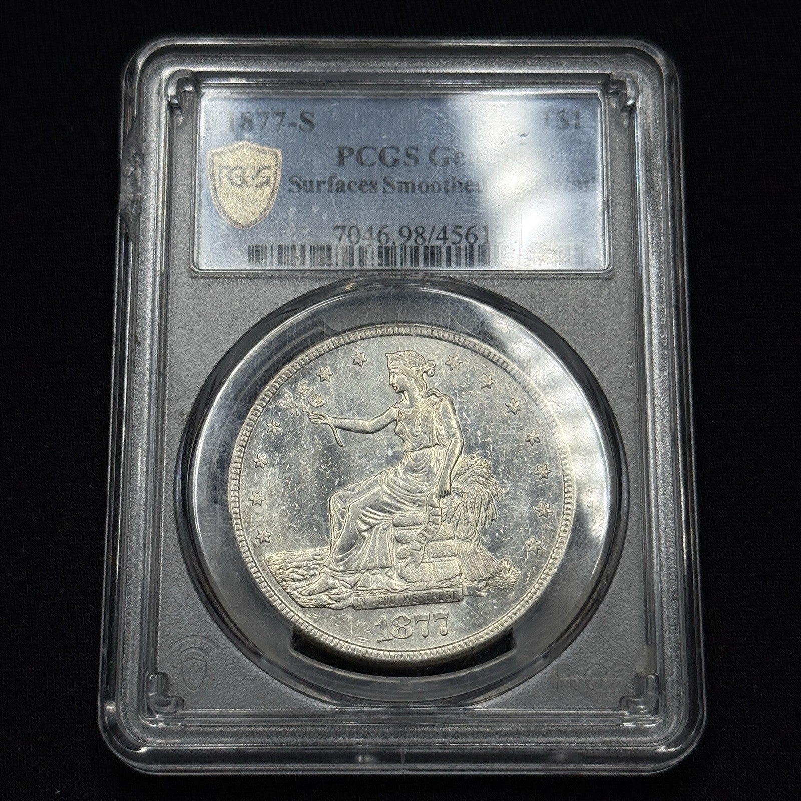 1877-S Trade Dollar $1 PCGS XF Details Gem Eye Appeal Silver Dollar