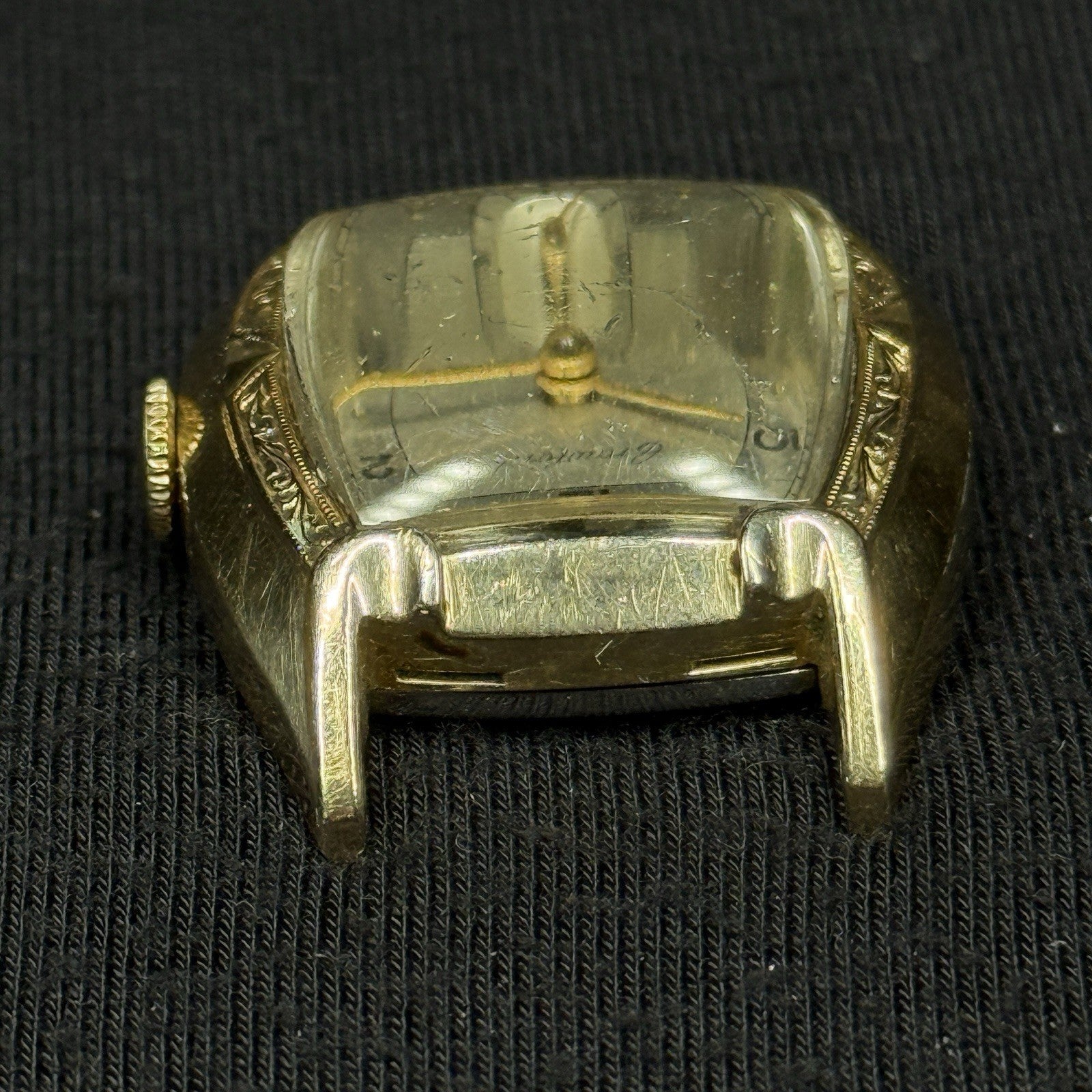 Vintage GF Crawford 10k Rolled Gold Running Watch For Parts Repair