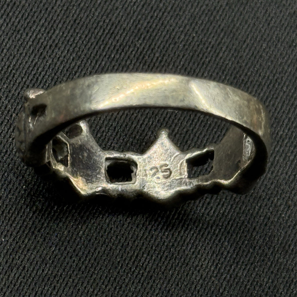 Estate Sterling Silver Ring Turtle Band Size 5.5 925