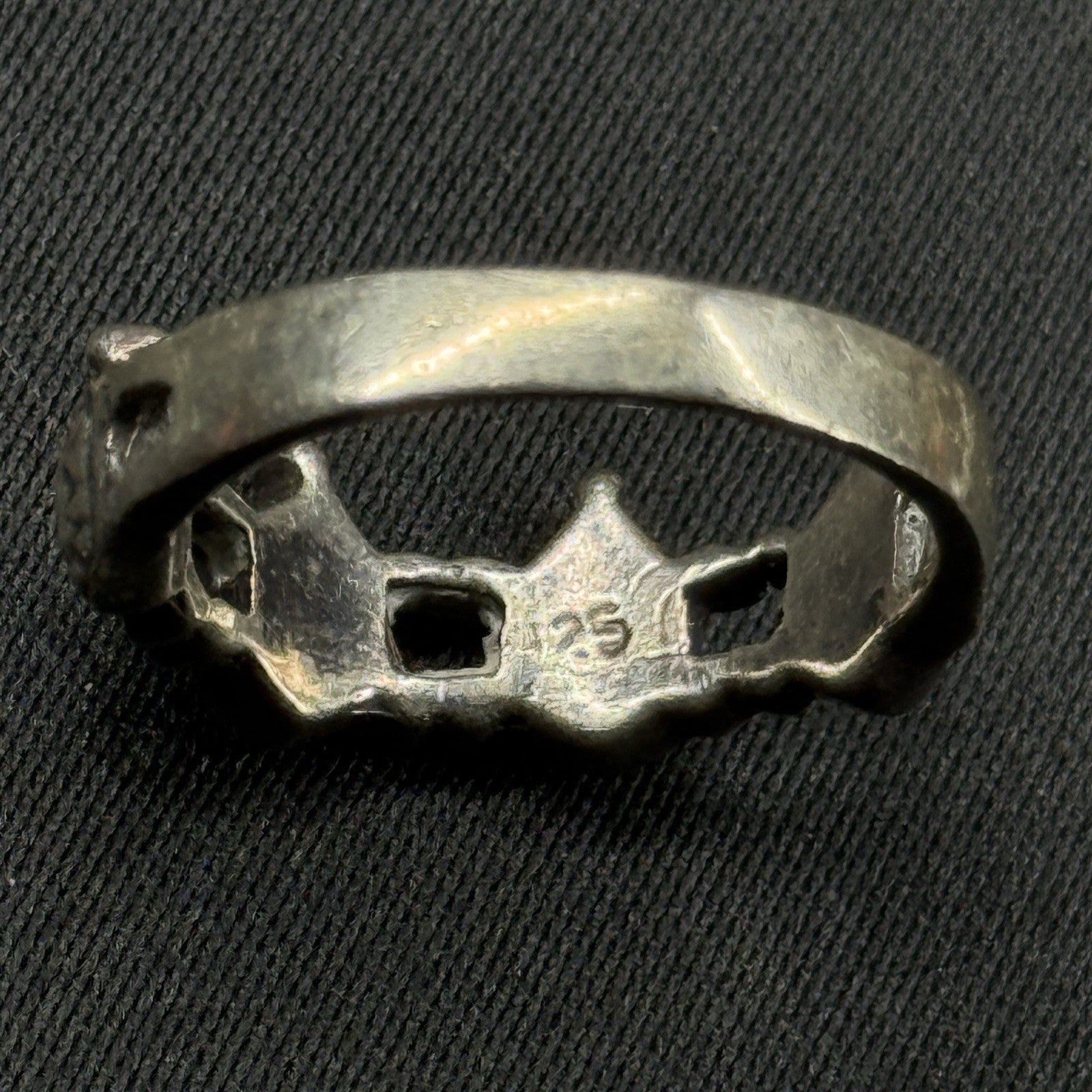 Estate Sterling Silver Ring Turtle Band Size 5.5 925