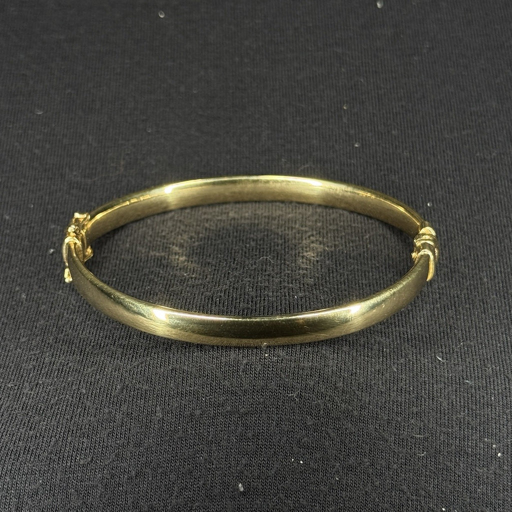 Estate Sterling Silver Hinged Bengal Bracelet 925 JCM Gold