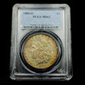 1884-O Morgan Dollar PCGS MS63 Dual Side Toned Blue Label