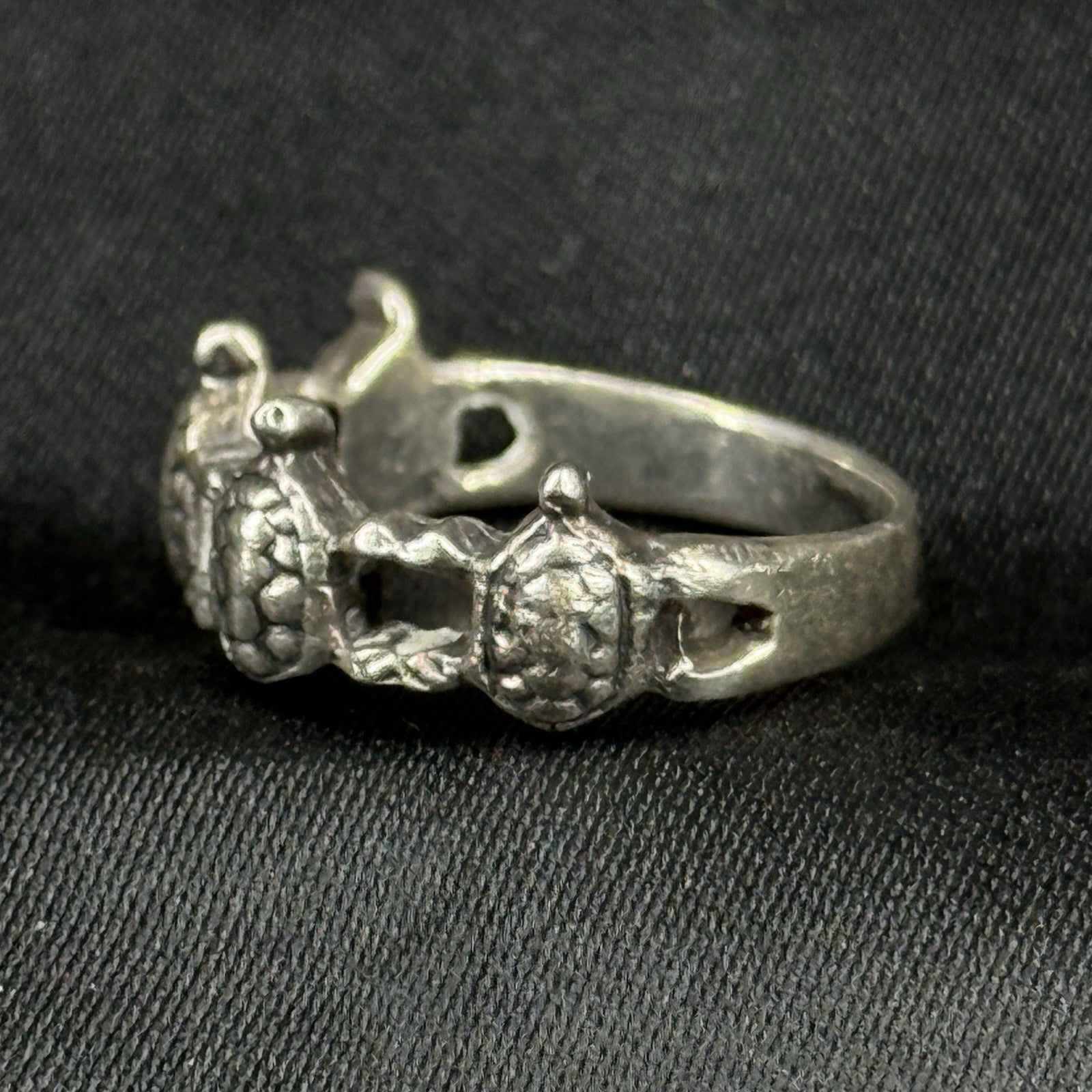 Estate Sterling Silver Ring Turtle Band Size 5.5 925