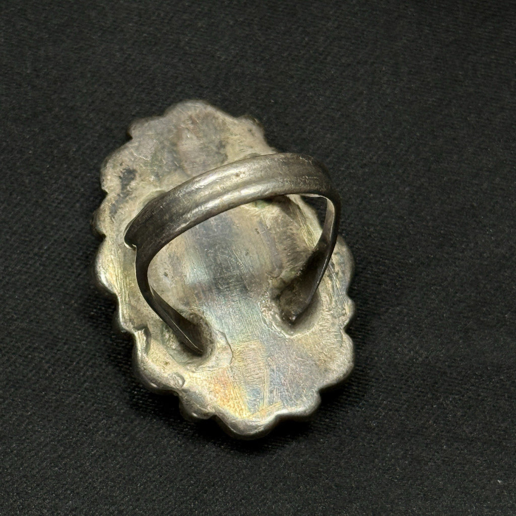 Native American Style Sterling Silver Ring Turquoise Size 6 Unsigned