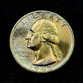 1943 Washington Quarter Toned Gem BU Silver 25c Nice Eye Appeal