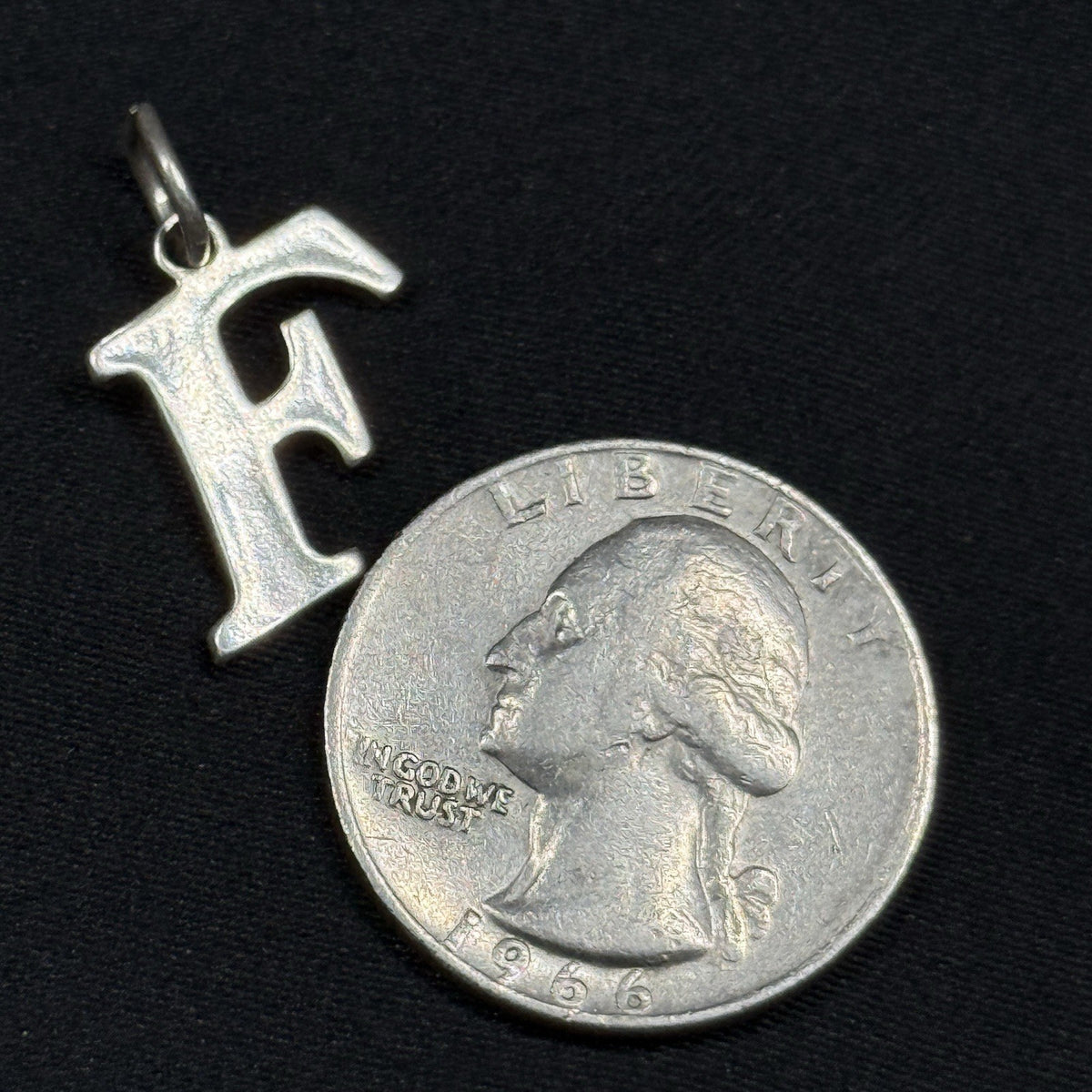 Estate Sterling Silver Sundancer Jewelry Co Letter F 925 Charm Pendant