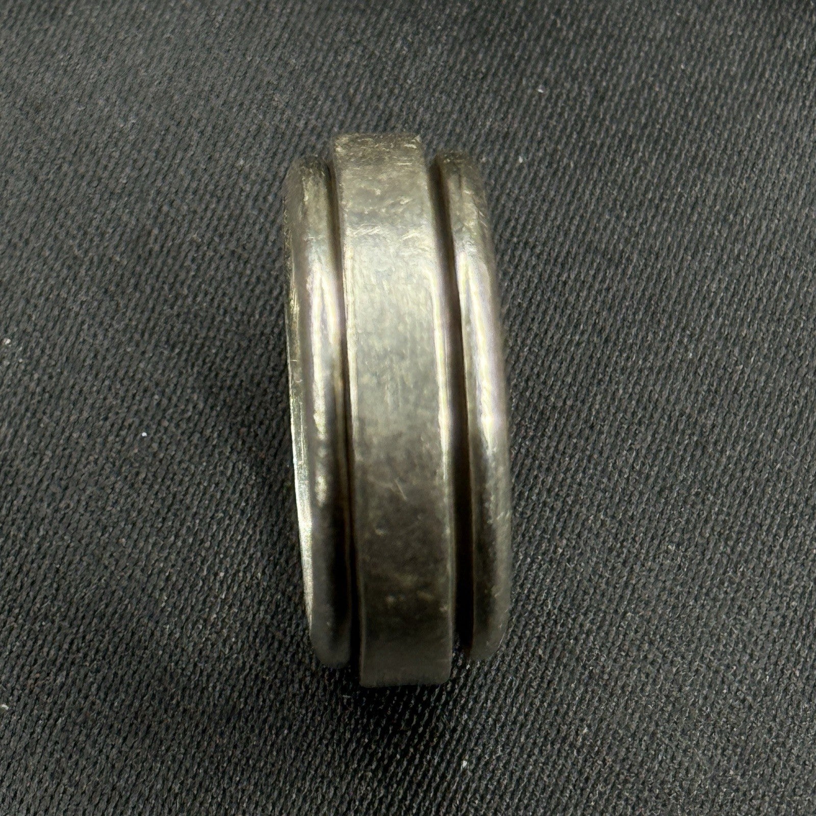 Estate Sterling Silver Ring Mexico Spinner Worry Ring Heavy Band Size 6.75 925