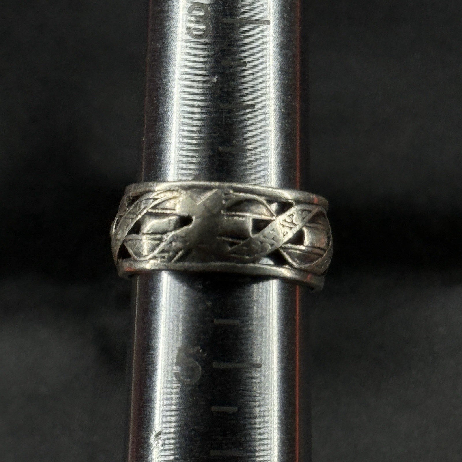 Sterling Silver Celtic Knot Infinity Weave Band Ring Wide Openwork Size 4 925