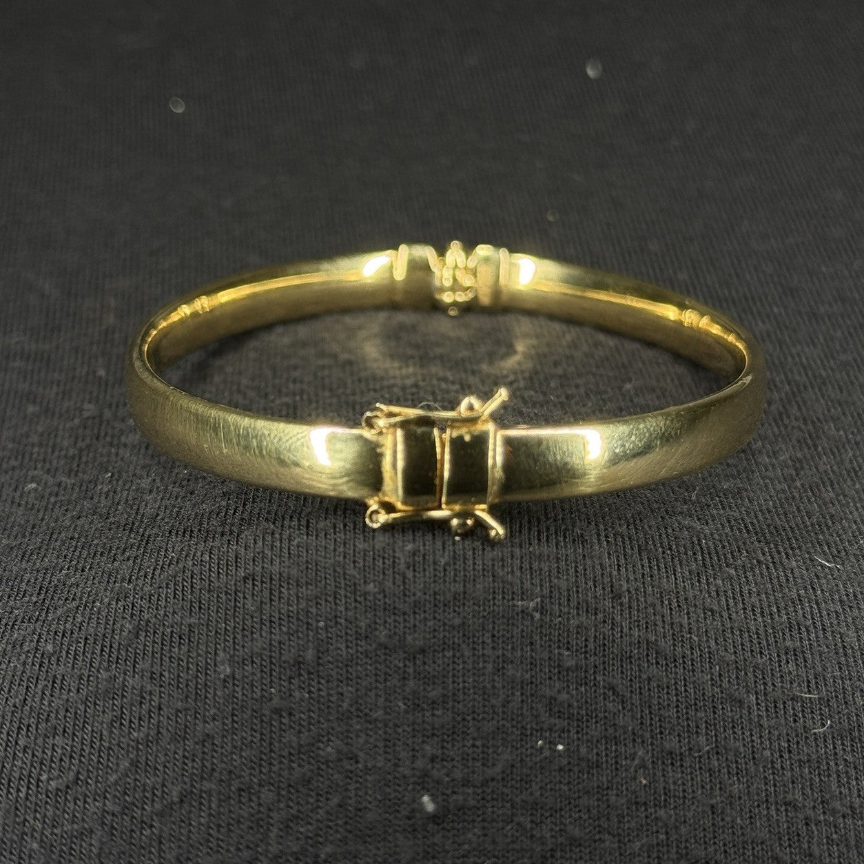 Estate Sterling Silver Hinged Bengal Bracelet 925 JCM Gold