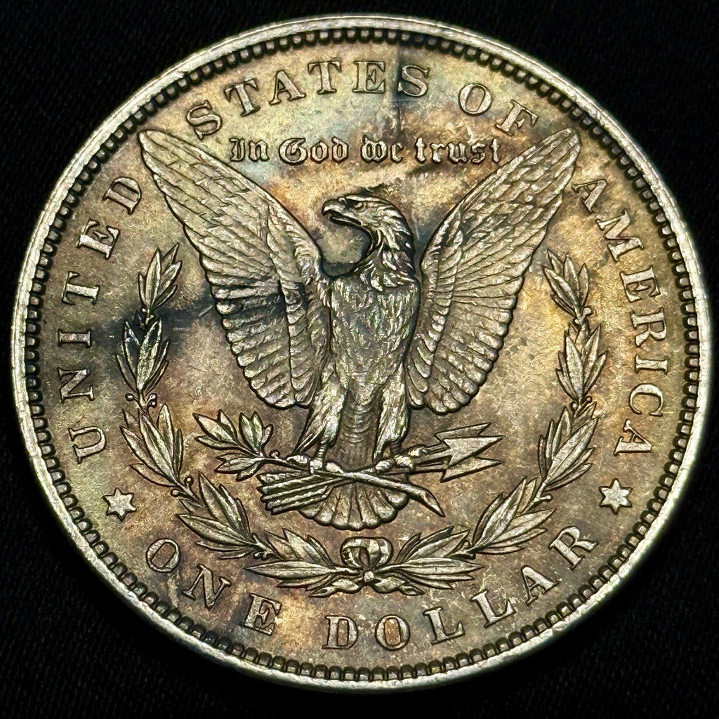 1896 Morgan Silver Dollar Raw About Uncirculated AU Attractive Tone