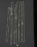 Lot Of 6 Sterling Silver Box Link Chains 925 Various Sizes 11 Grams