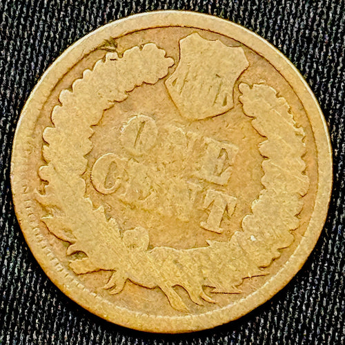 1866 Indian Head Cent AG About Good Better Date Classic US Penny Full Date