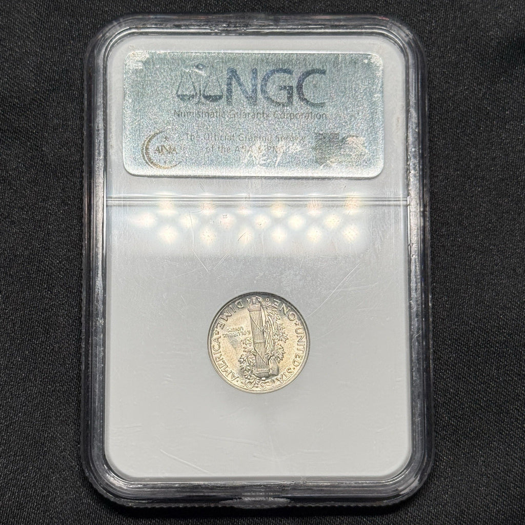 1941-D Mercury Dime NGC MS65 FB Full Bands Gem BU Silver