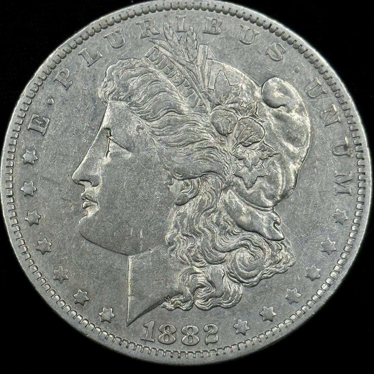1882-O Morgan Silver Dollar Raw Cleaned